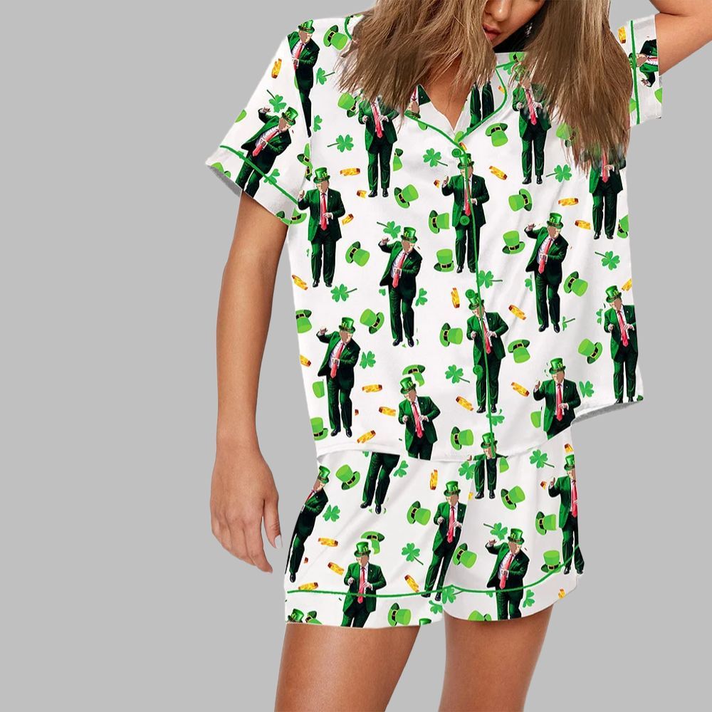 Women's Make St Patrick's Day Great Again Pajama Set - Image 2
