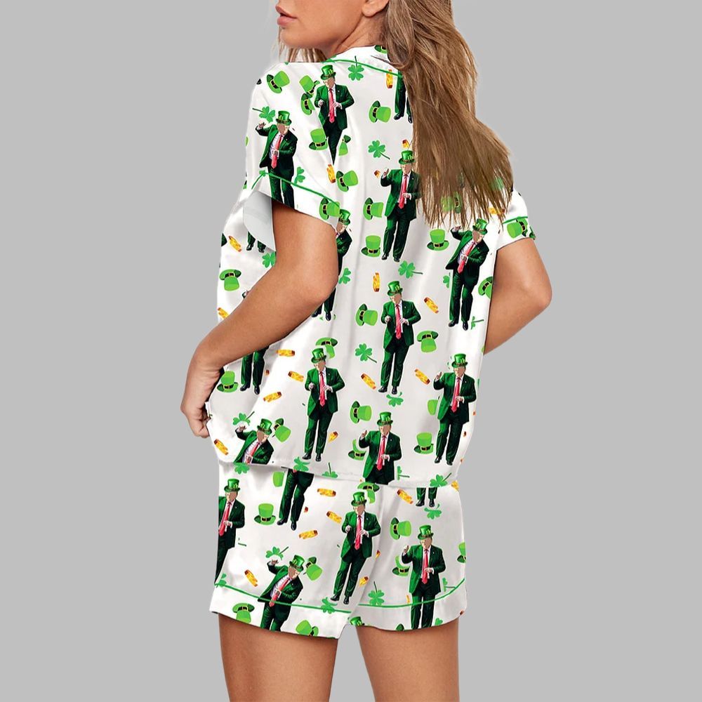 Women's Make St Patrick's Day Great Again Pajama Set - Image 3
