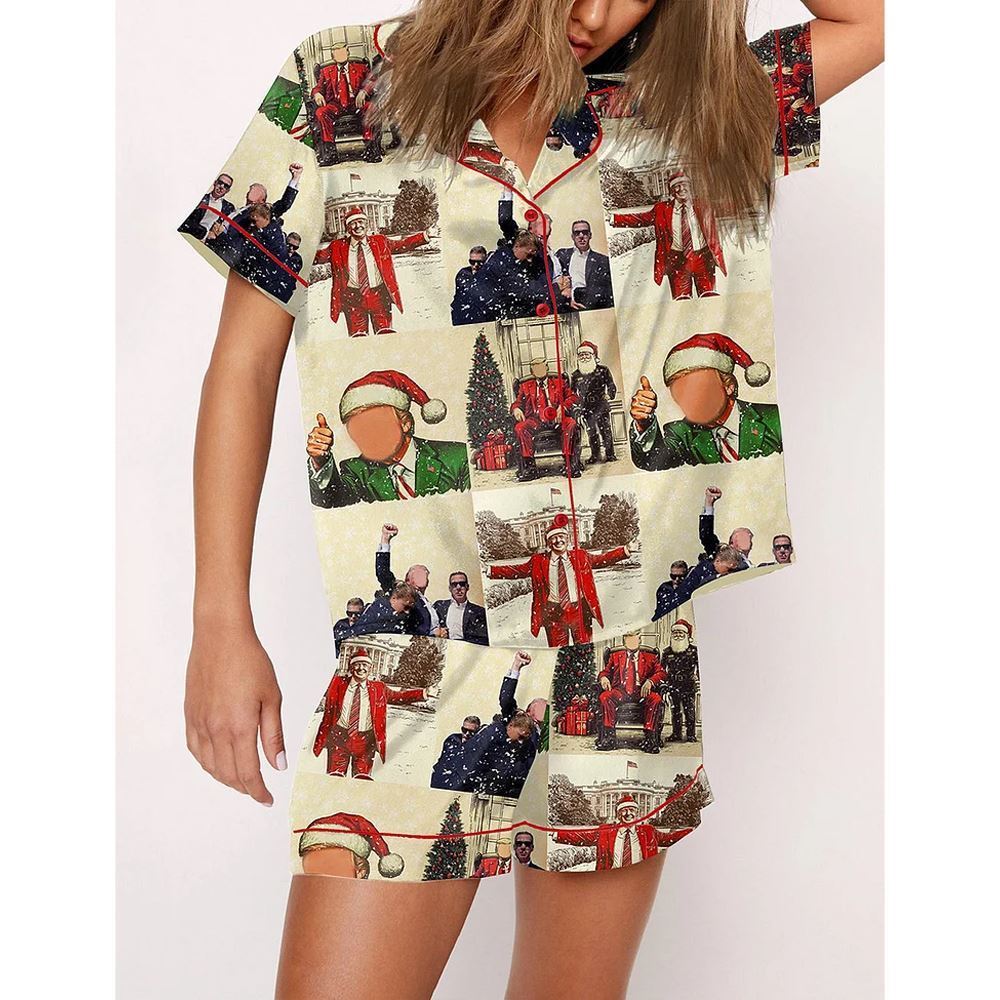 Women's Trump Christmas Pajama Set