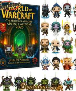World of Warcraft Advent Calendar 2025, Christmas Countdown Advent Calendar Gift Box with 24 Acrylic Ornaments