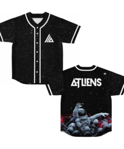 Atliens Baseball Jersey Merch EDM T-shirts Rave Jersey Short Sleeve DJ Baseball Uniform Men/Women Tops