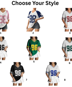 Alternative view of Women's Jersey Shirts for Women Graphic Number Shirt Soccer Jersey Summer Oversized T Shirts Tops
