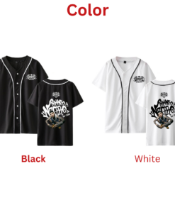 Alternative view of Santa Fe Klan Jersey Blanco y Negro US Tour Unisex Casual Short Sleeve Shirt Baseball Jersey