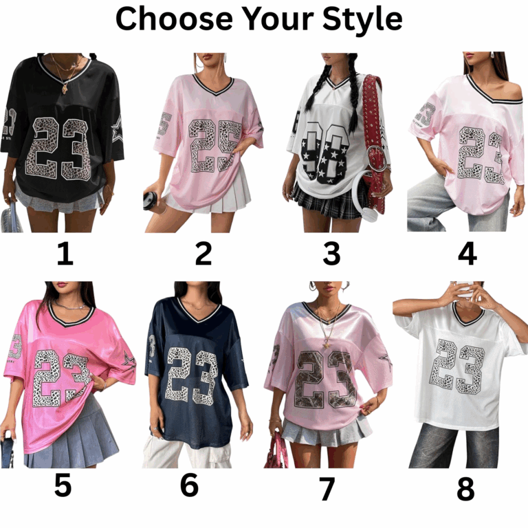 Alternative view of Jersey Shirts for Women Y2k Oversized Graphic Tees V Neck Half Sleeve Cute Soccer Streetwear Tops