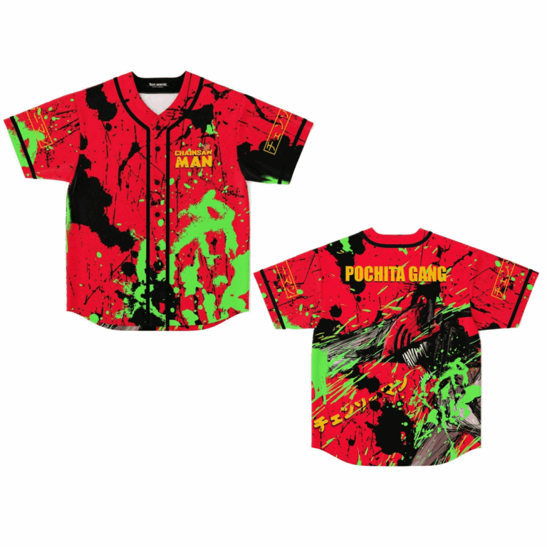 Chainsaw man Pochita gang rave Baseball Jersey