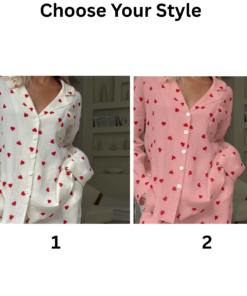 Alternative view of Autumn New Love Printed Comfortable Long-sleeved Trousers and Pajamas Two-piece Set for Women's Home Wear