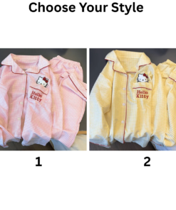 Alternative view of New Anime Sanrio Short Pajamas Hello Kitty Kuromi Kawaii Cartoon Loose Sleepwear Pajamas Sets Short Clothes Girl Birthday Gifts