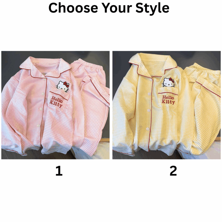 Alternative view of New Anime Sanrio Short Pajamas Hello Kitty Kuromi Kawaii Cartoon Loose Sleepwear Pajamas Sets Short Clothes Girl Birthday Gifts