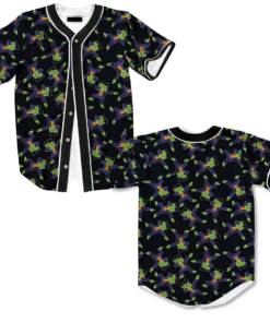 Frankenstein Halloween Print Pattern Baseball Jersey