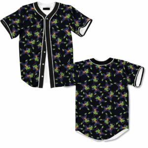 Frankenstein Halloween Print Pattern Baseball Jersey
