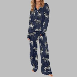 Zebra Pajama Set For Women