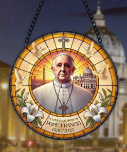 A Life of Grace &ndash; Pope Francis Memorial Stained Glass 04HULU230425