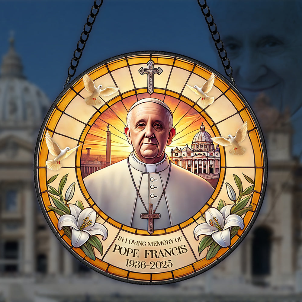 Alternative view of A Life of Grace – Pope Francis Memorial Stained Glass 04HULU230425