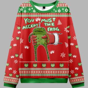 Accept Japanese Frog Ugly Christmas Sweater - gullprint.com