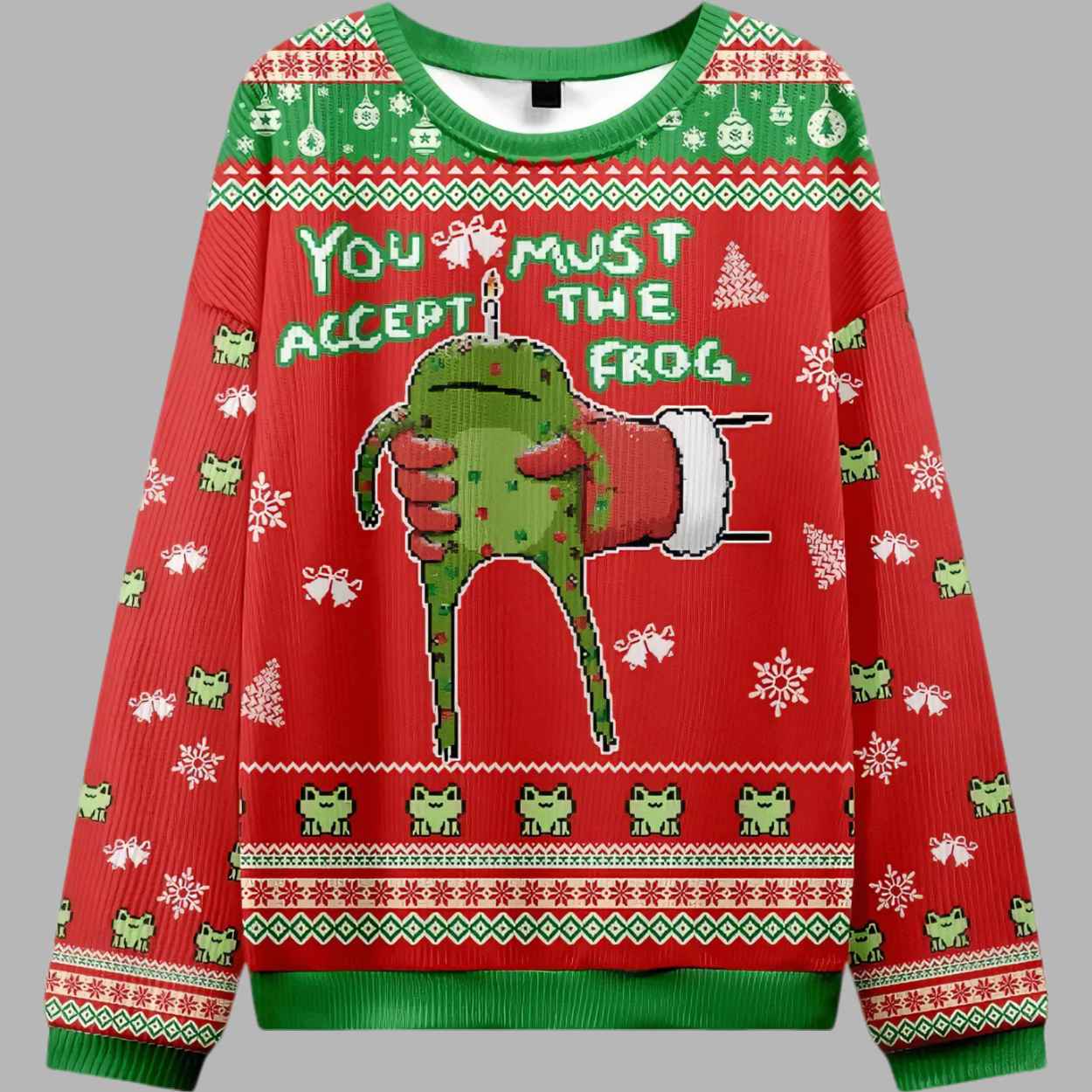 Accept Japanese Frog Ugly Christmas Sweater - gullprint.com