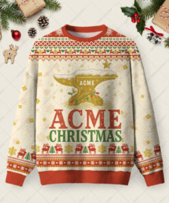 ACME Christmas Ugly Christmas Fuzzy Fleece Sweatshirt