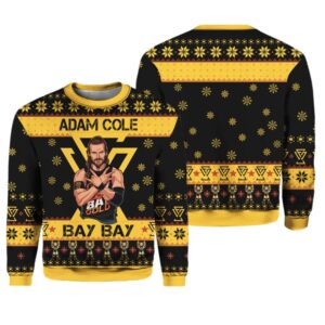 Alternative view of Adam Cole Bay Bay Adam Cole Ugly Christmas Sweater - Grishko.com