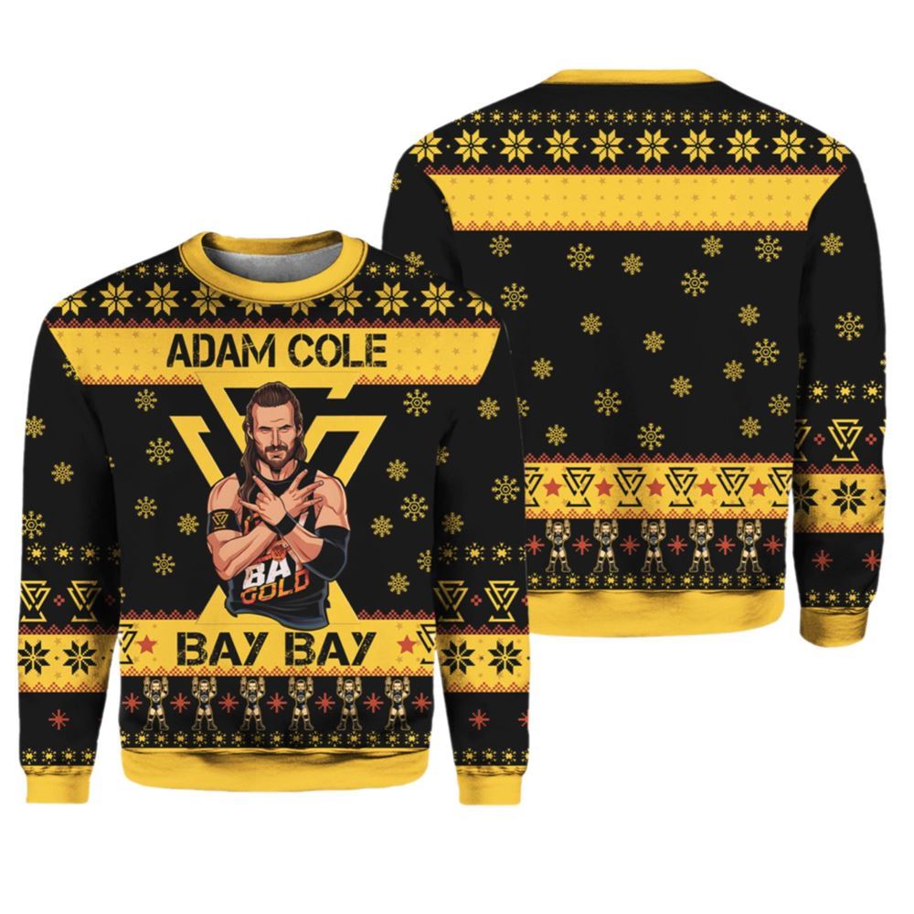 Alternative view of Adam Cole Bay Bay Adam Cole Ugly Christmas Sweater - Grishko.com