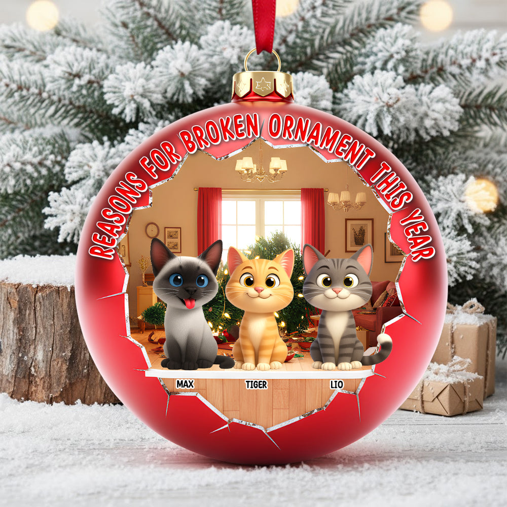 Adorable Cats Acrylic Ornament - Personalized Gift For Cat Lovers 01OHTN101125