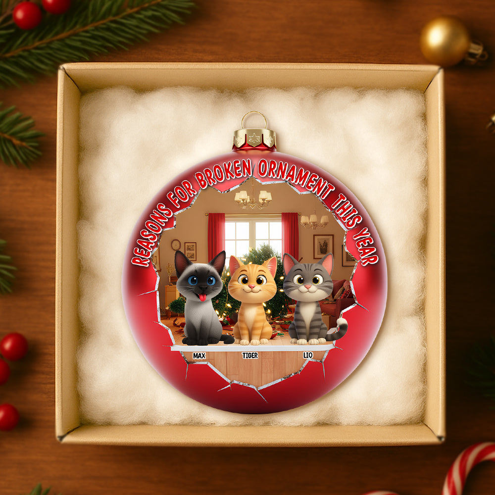 Alternative view of Adorable Cats Acrylic Ornament - Personalized Gift For Cat Lovers 01OHTN101125