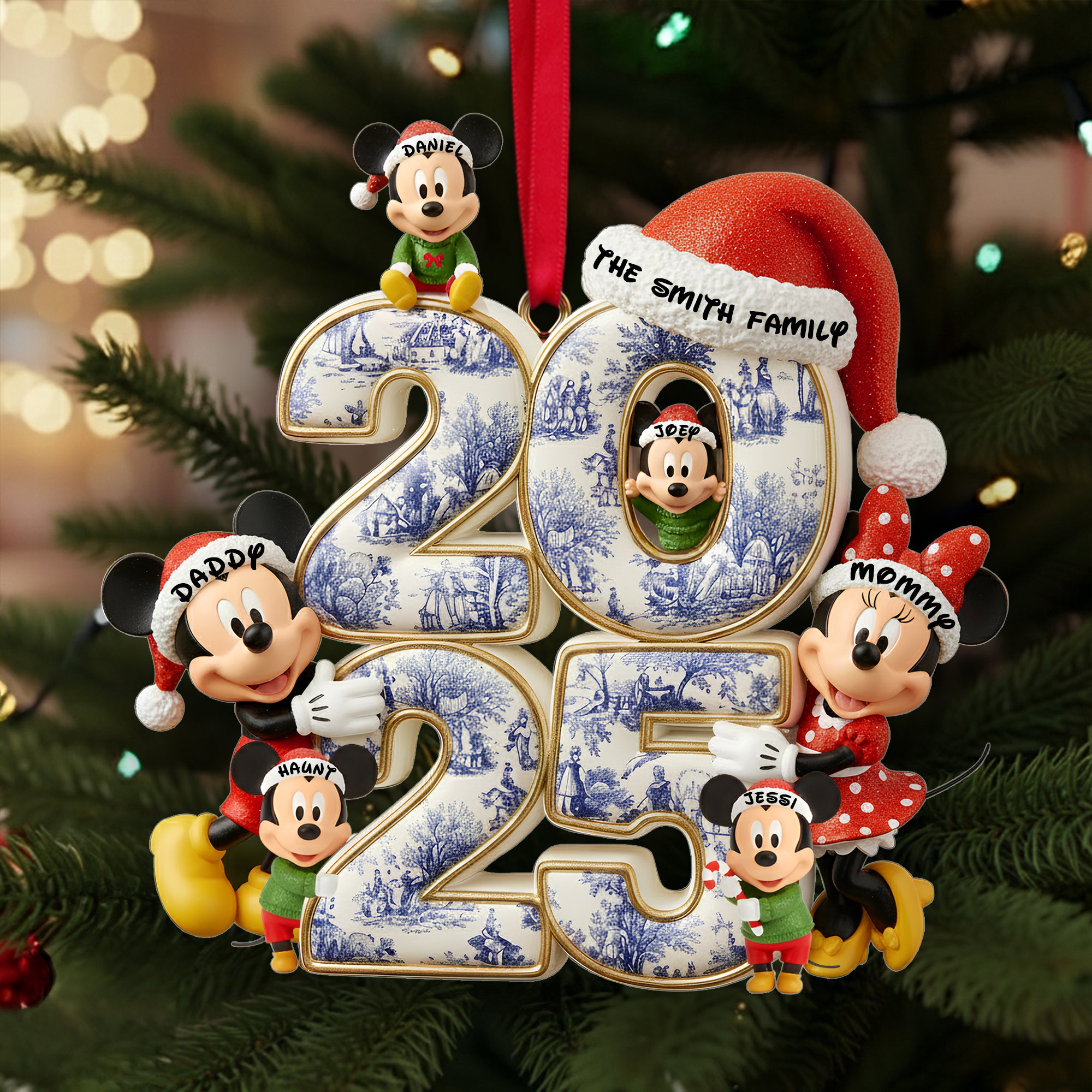 Adorable Family Christmas Acrylic Ornament - Personalized Gifts For Family 03TOLU300925 - Image 4