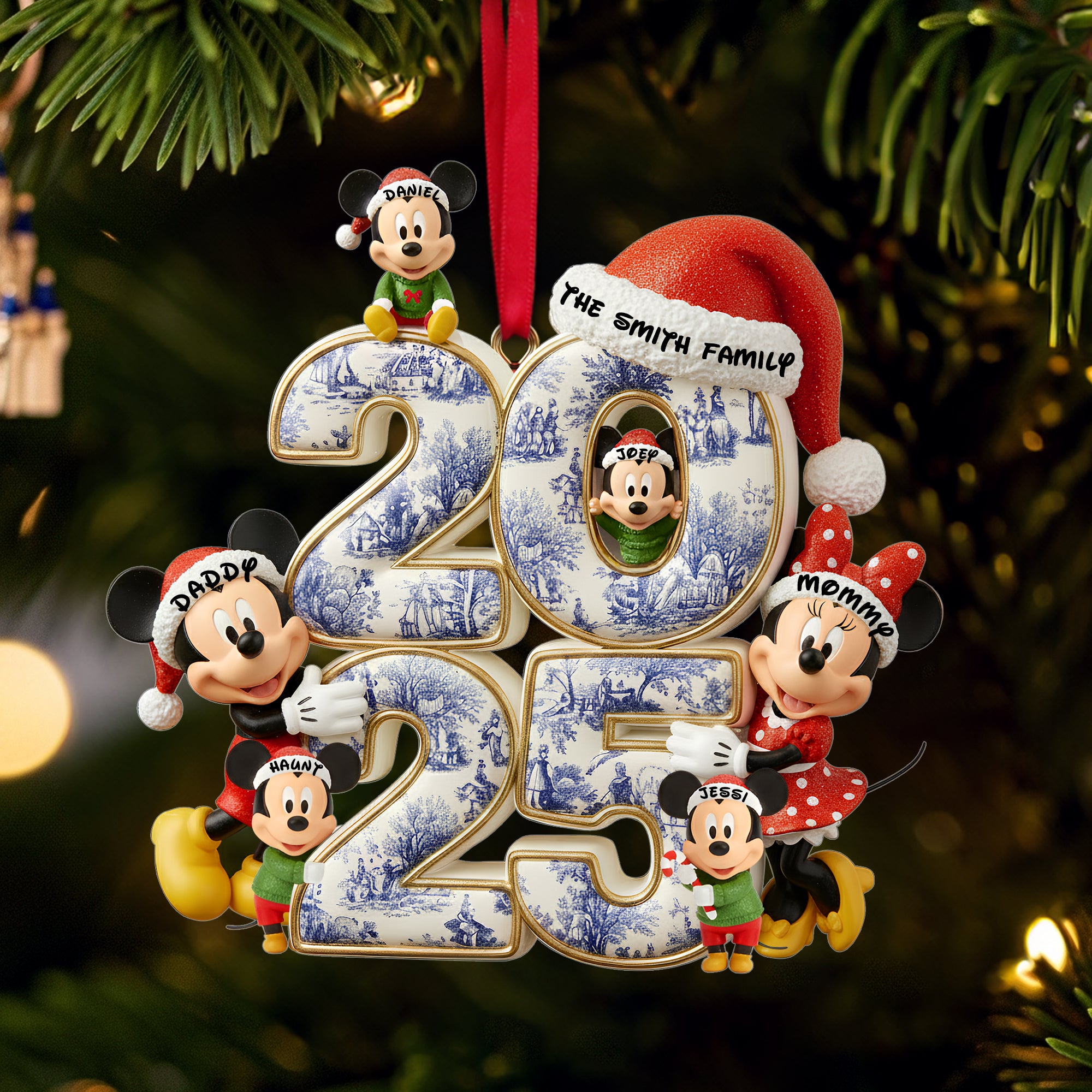 Adorable Family Christmas Acrylic Ornament - Personalized Gifts For Family 03TOLU300925 - Image 3