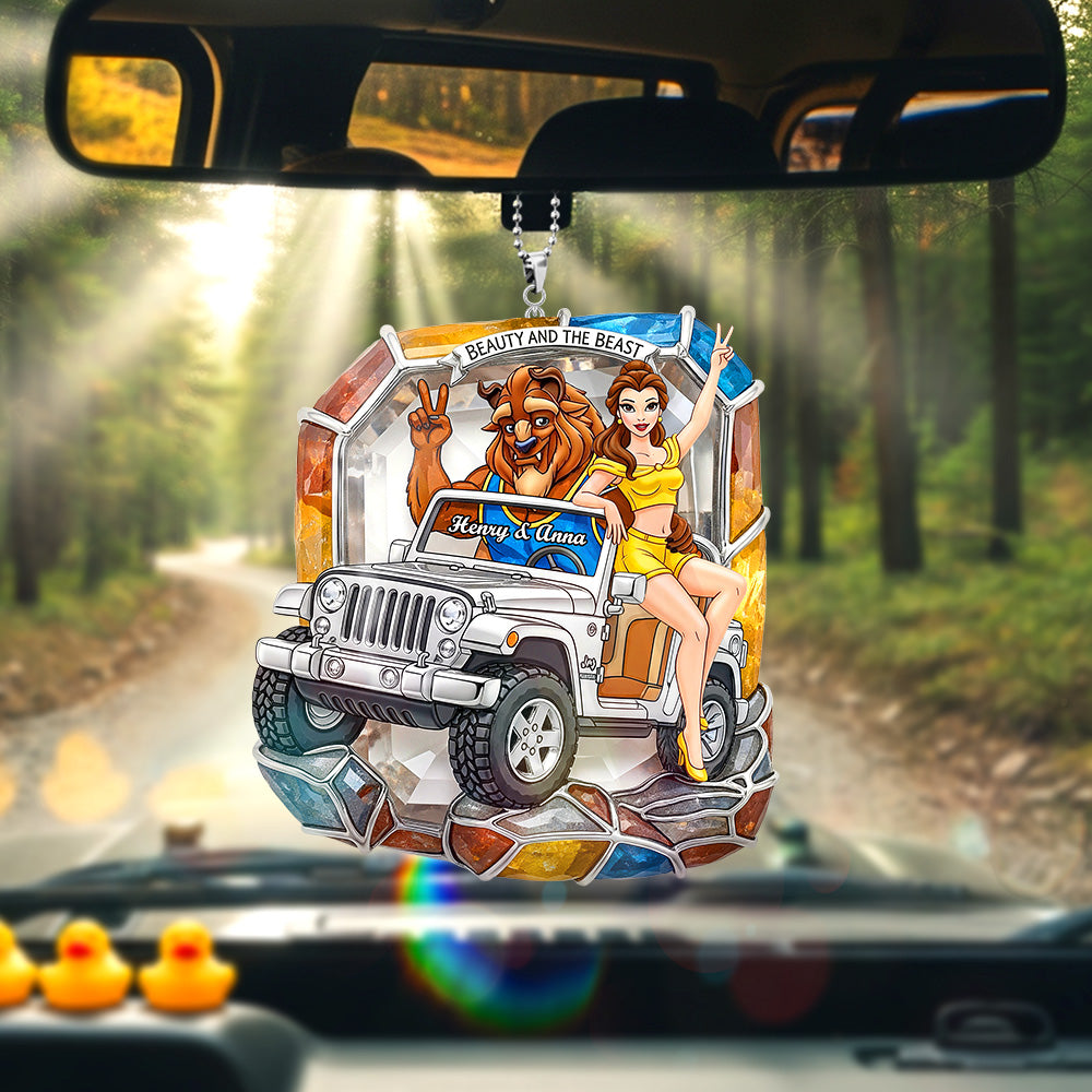 Adventurous Off-Road Couple Car Hanging Ornament, Personalized Gifts For Off-road Couple 03QHMG250725