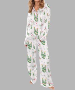 Alternative view of After Ski Watercolor Silky Satin Pajama Set