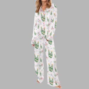 Alternative view of After Ski Watercolor Silky Satin Pajama Set