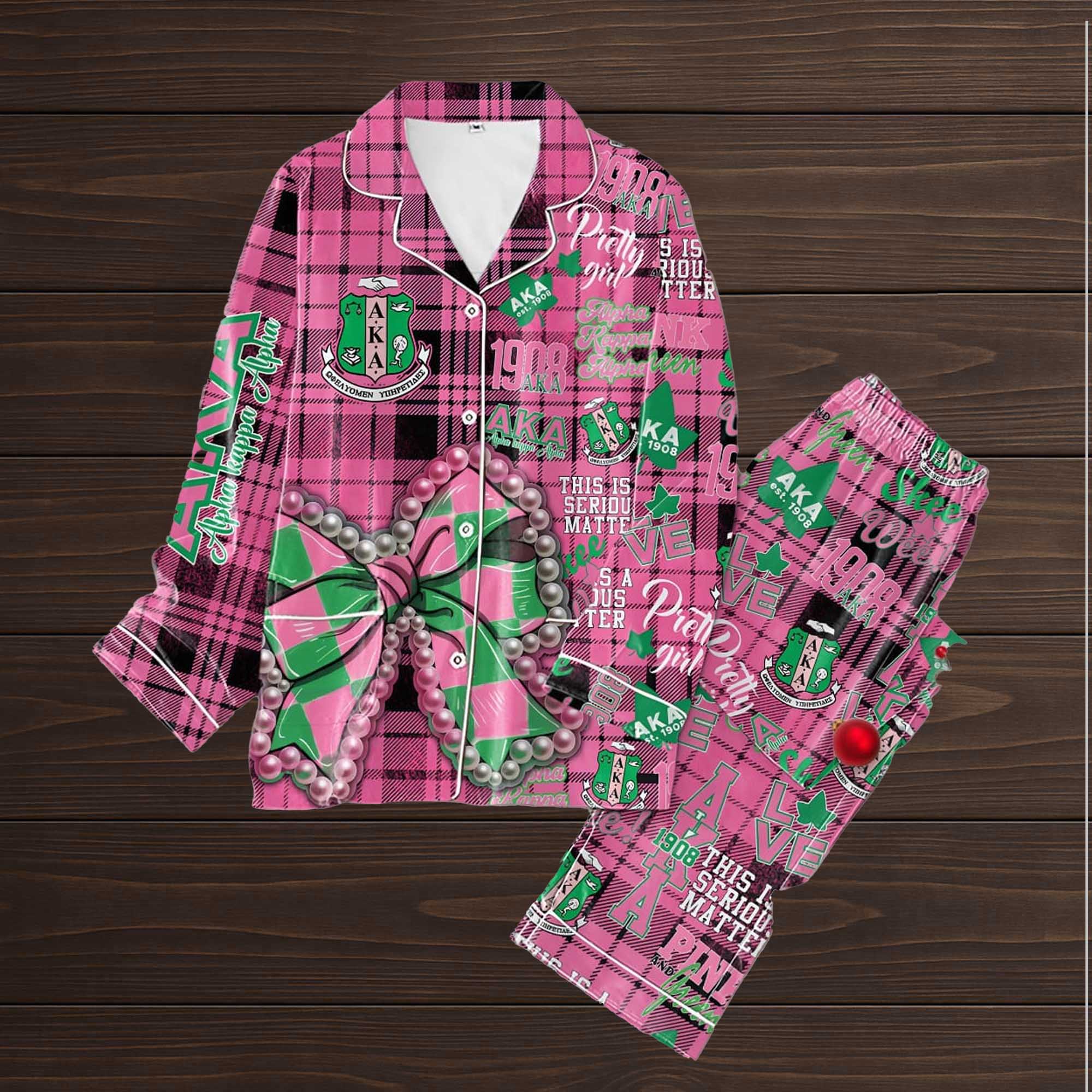 AKA Alpha Kappa Alpha This Is Serious Matter Pajama Set For Women - Image 2