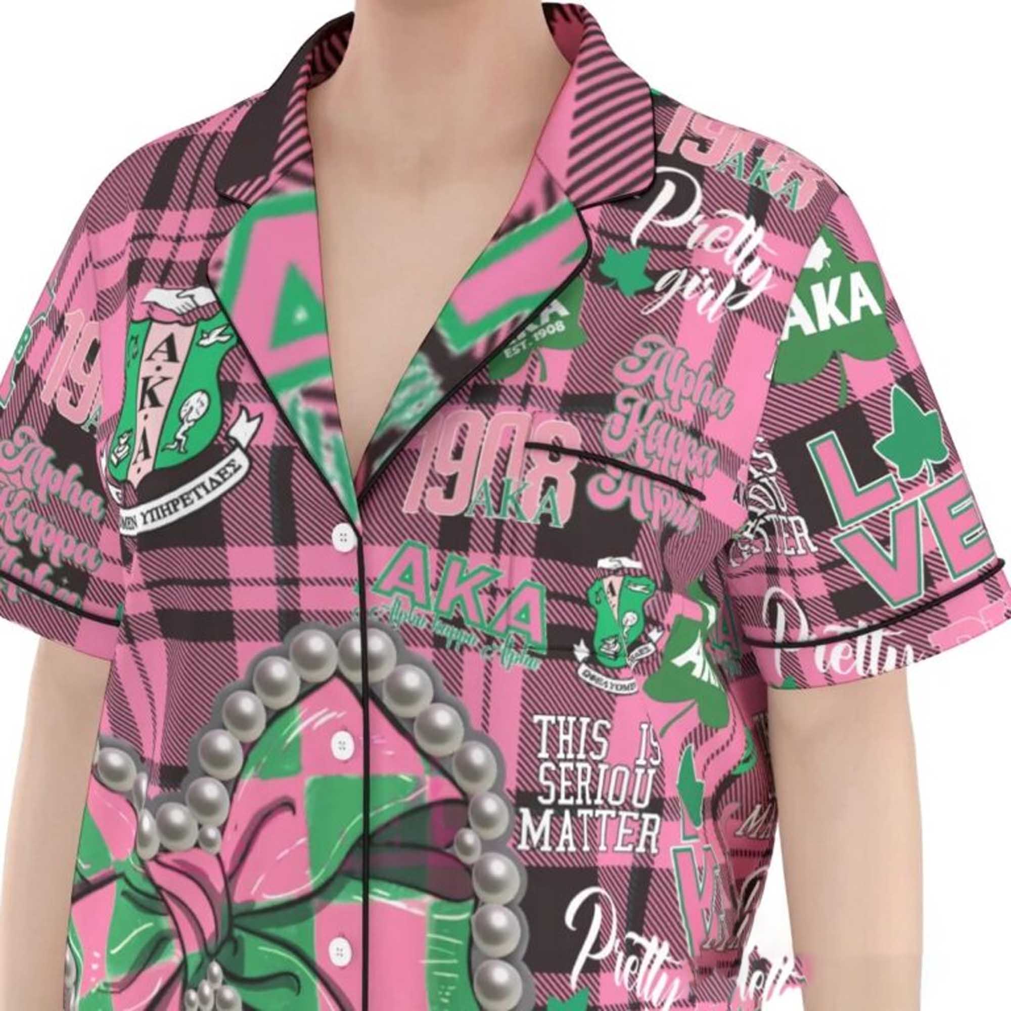 AKA Alpha Kappa Alpha This Is Serious Matter Pajama Set For Women - Image 3