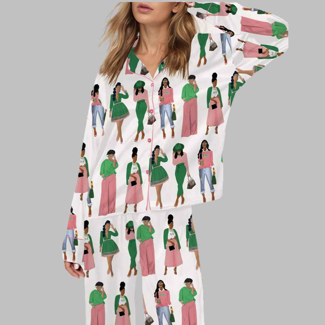 AKA Sisterhood Satin Pajama Set