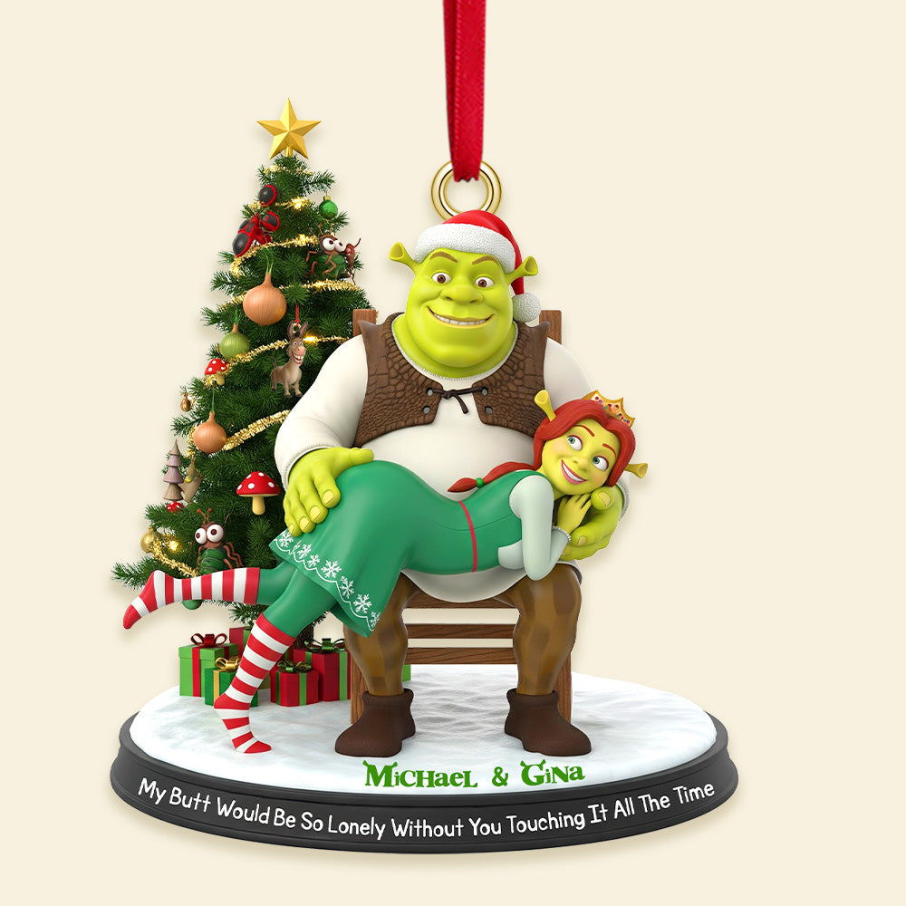 Alien Couple - Personalized Christmas Gifts For Couple Ornament 04NAMG090925 - Image 3