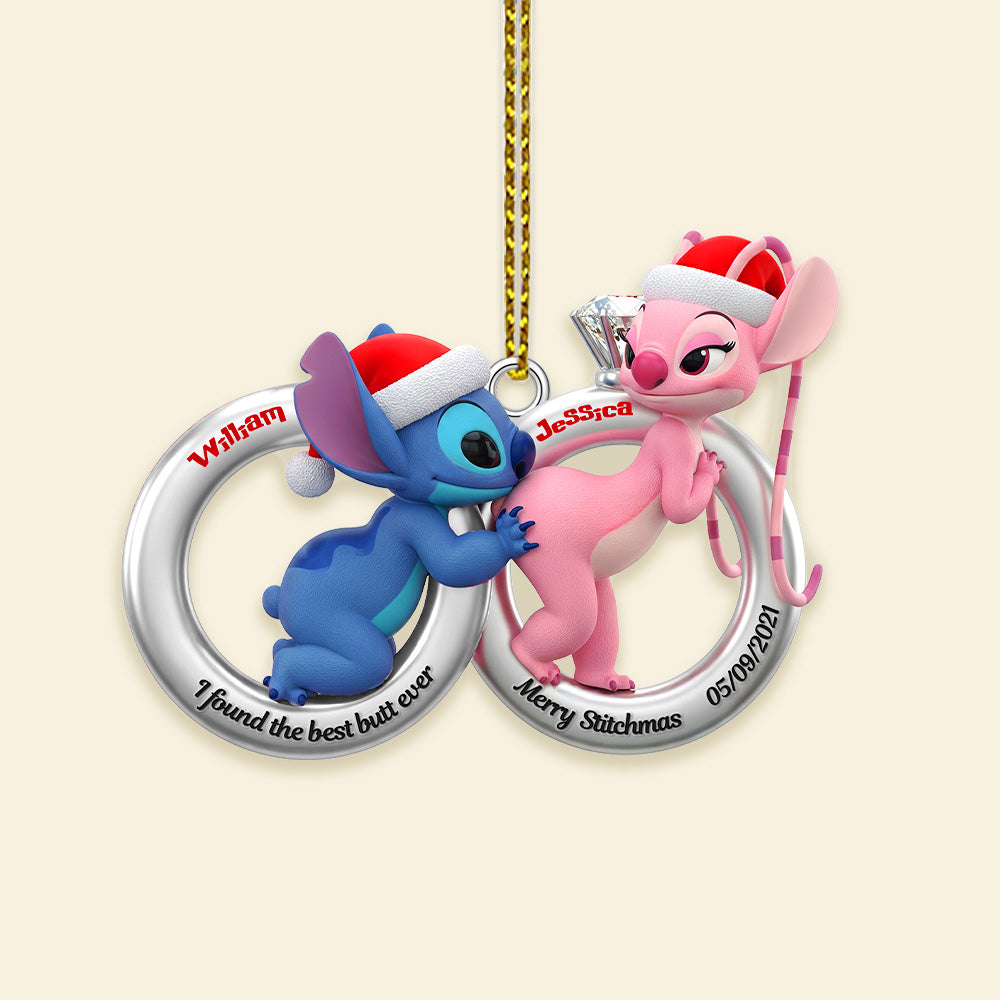 Alien Couple Ornament - Personalized Gifts For Couple Christmas Ornament 03OHMG120925 - Image 3