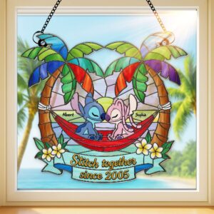 Alternative view of Alien Couple Together Suncatcher - Personalized Anniversary Gifts For Couples 04NALU060625