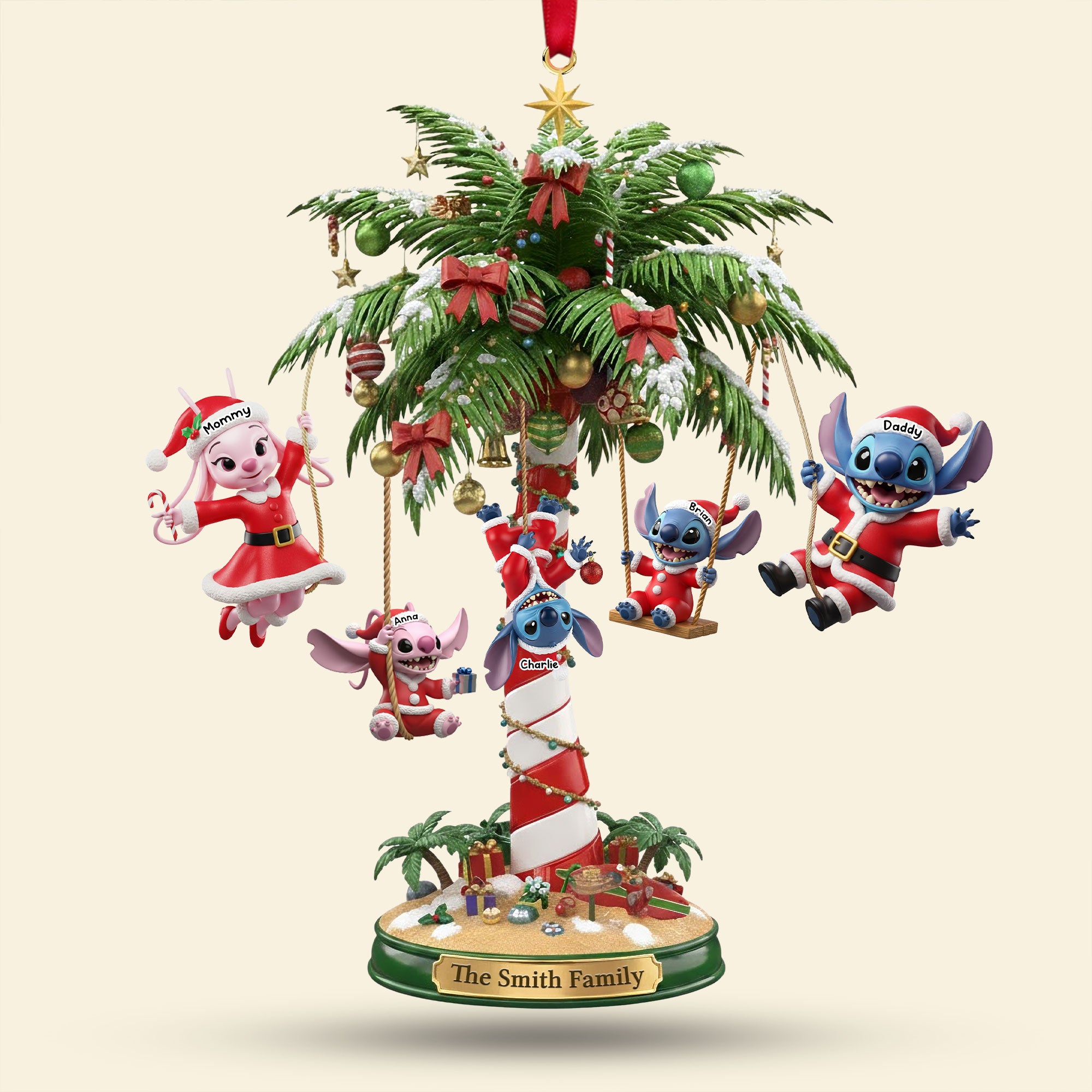 Alien Family Ornament - Personalized Gift For Family Christmas Ornament 01TOTI141025 - Image 3