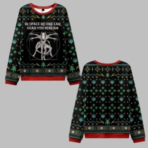 Alien In Space No One Can Hear You Scream Ugly Sweater 2025 Christmas - Grishko.com