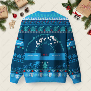 Alternative view of Alien Invasion Ugly Christmas Fuzzy Fleece Sweatshirt