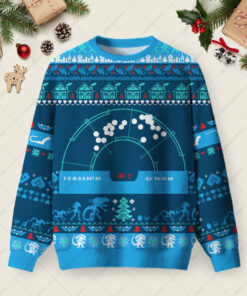 Alien Invasion Ugly Christmas Fuzzy Fleece Sweatshirt