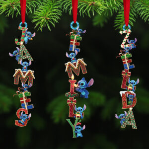 Alien Monster Alphabet Acrylic Ornament, Personalized Christmas Gifts 01ohta251025