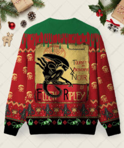 Alternative view of Alien Scifi Vintage Ugly Christmas Fuzzy Fleece Sweatshirt