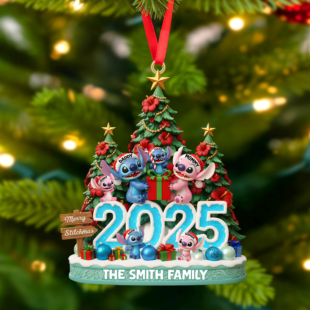 Alternative view of Aliens Family Personalized Gifts For Family Christmas Ornament 04patn161025