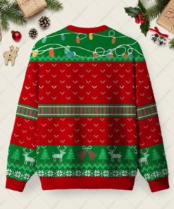 Alternative view of All Aboard the Bipolar Express Ugly Christmas Fuzzy Fleece Sweatshirt