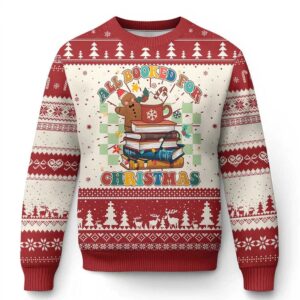 All Booked For Christmas Ugly Sweater - Grishko.com