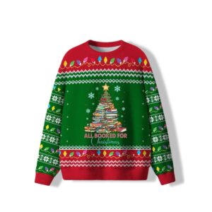 Alternative view of All Booked For Christmas Ugly Sweater 2025 Christmas - Grishko.com