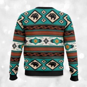 Alternative view of All Good Things Are Wild And Free Bear Ugly Christmas Sweater