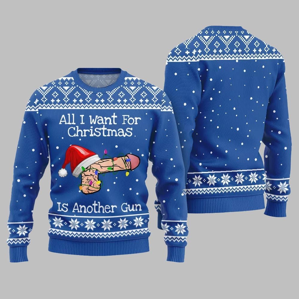 Alternative view of All I Want For Christmas Is Another Gun Ugly Sweater Christmas - Grishko.com