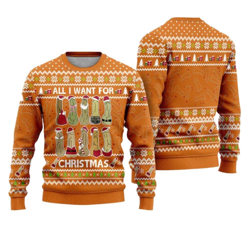 All I Want For Christmas Is You Funny Ugly Christmas Sweater - Grishko.com