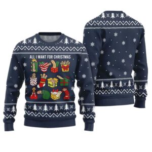 Alternative view of All I Want For Christmas Naughty Ugly Sweater - Grishko.com