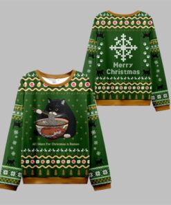 All I Want is Ramen Ugly Sweater 2025 Christmas 